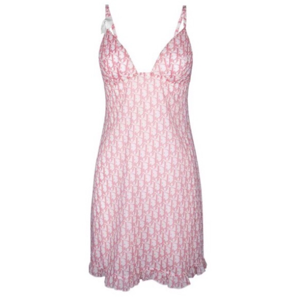 Vintage 2004 Christian Dior Pink Sheer Dress